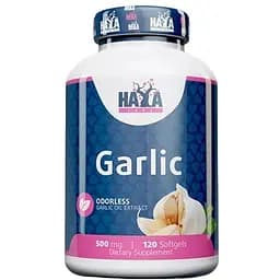 Часникова олія Haya Labs Odorless Garlic 500 мг 120 капсул (820229)