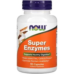 Натуральна добавка Now Super Enzymes 90 капсул
