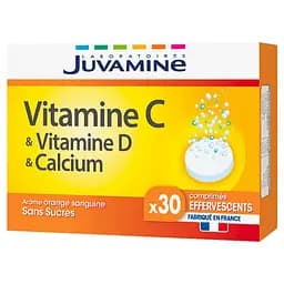 Вітамін С + D + Кальцій Juvamine 30 шипучих пігулок