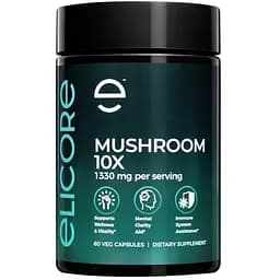 Грибной комплекс Elicore Labs Mushroom 10X, 60 вегакапсул.