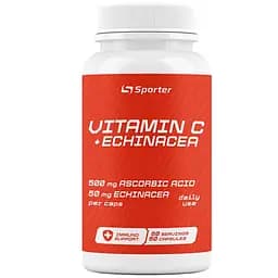 Вітамін С + екстракт Ехінацеї Sporter Vitamin C + Echinacea 60 капсул