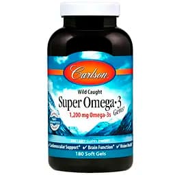 Супер Омега-3 Carlson Super Omega-3 600 мг з дикої природи 180 капсул