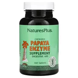 Ферменты папаи Nature's Plus Chewable Papaya Enzyme Supplement 360 жевательных таблеток
