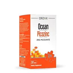 Цинк піколінат Orzax Ocean Picozinc 30 таблеток для підтримки шкіри очей скелета та імунної системи