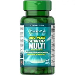 Мультивітаміни і мінерали Puritan's Pride ABC Plus Senior Multi 50+ без заліза 60 капсул