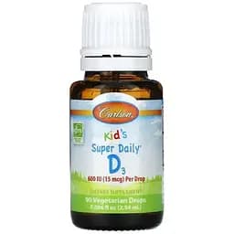 Вітамін D3 для дітей Carlson Kid's Super Daily D3 600 МО у краплях 2.54 мл - мініатюра 3