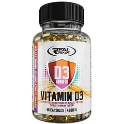Вітамін D3 Real Pharm Vitamin D3 4000 IU, 60 капсул для підтримки кісток та імунітету
