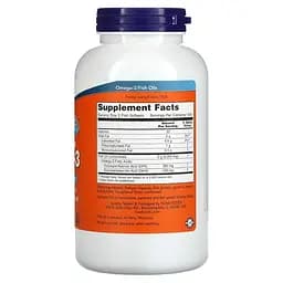 Жирні кислоти NOW Omega-3 1000 mg, 200 рибних капсул - мініатюра 2