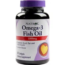 Риб'ячий жир Natrol Omega-3 Fish Oil зі смаком лимона 1000 мг 60 капсул