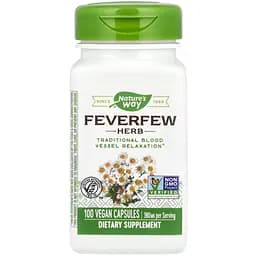 Пиретрум девичий (девичья пижма) Nature's Way Feverfew Herb 380 мг 100 вегетарианских капсул