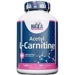 Харчова добавка Л-карнітин Ацетил Haya Labs Acetyl L-Carnitine 1000 мг 100 капсул