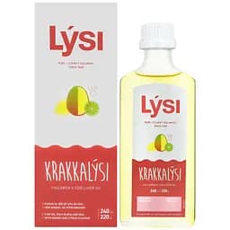 Омега-3 Lysi Kids из печени трески и тунца с витаминами A, D, E + DHA-формула со вкусом лимона и манго 240 мл