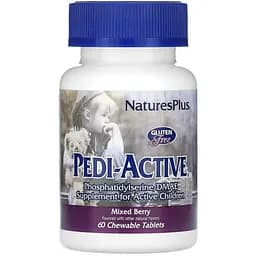 Добавка для активних дітей Natures Plus (фосфатидилсерин і DMAE) 60 Жувальних Таблеток