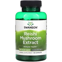 Гриб рейші Swanson Reishi Mushroom Extract Standardized 500 мг 90 капсул