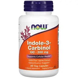 Натуральная добавка Now Indole-3-Carbinol 200 mg 60 вегакапсул