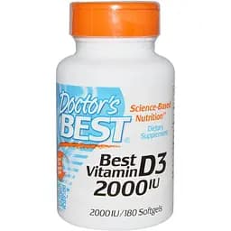 Вітамін D3 Doctor's Best 2000 IU 180 желатинових капсул