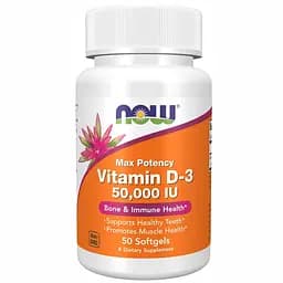 Вітамін D-3 Now Foods Vitamin D-3 50.000 IU 50 софтгель