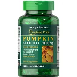 Вітаміни та мінерали Puritan's Pride Pumpkin Seed Oil 1000 мг 100 капсул