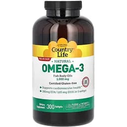 Омега 3 Country Life 1000 мг 300 капсул