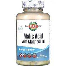 Яблочная кислота и магний KAL Malic Acid with Magnesium 120 таблеток