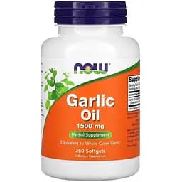 Натуральна добавка Now Garlic Oil 1500 mg 250 капсул