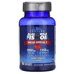 Жирні кислоти 21st Century Alaska Wild Fish Oil Mega Omega-3, 90 капсул - мініатюра 2