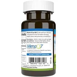 Вітамін K2 MK-7 Carlson Vitamin K2 як MK-7 90 мкг 60 желатинових капсул - мініатюра 3