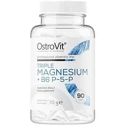 Витамины и минералы OstroVit Triple Magnesium + B6 P-5-P 90 капсул