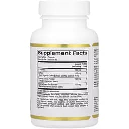 L-Теанін та кофеїн California Gold Nutritionс L-Theanine & Caffeine plus Cocoa & Matcha 60 капсул - мініатюра 2