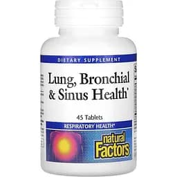 Комплекс Natural Factors Lung Bronchial & Sinus Health для здоров'я дихальних шляхів 45 таблеток