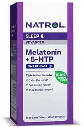Натуральная добавка Natrol Melatonin + 5-HTP, 60 таблеток