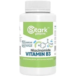 Нікотинамід Stark Pharm Niacinamide Vitamin B3 500 mg 90 caps (1086-2023-10-4250)