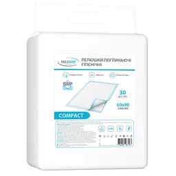 Пелюшки поглинаючі гігієнічн MedHit Compact розмір 60 х 90 см 30 шт. уп
