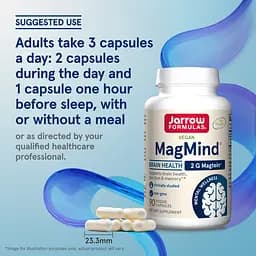 Магній L-треонат Jarrow Formulas Vegan MagMind Brain Health 90 капсул - мініатюра 4