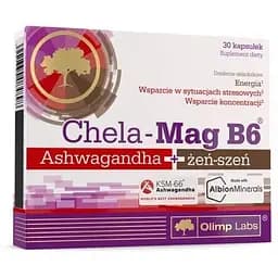 Вітаміни та мінерали Olimp Chela-Mag B6 Ashwagandha+Ginseng 30 капсул
