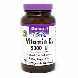 Вітаміни та мінерали Bluebonnet Nutrition Vitamin D3 5001IU, 120 вегакапсул