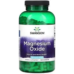 Магній оксид Swanson Magnesium Oxide 200 mg 500 caps (1086-2023-10-4069)