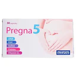 Дієтична добавка Прегна 5 під час підготовки до вагітності, вагітності і годування груддю 30 капсул