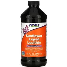 Натуральна добавка Now Sunflower Liquid Lecithin 473 мл
