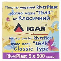 Пластир катушка медичний Igar RiverPlast Класичний 5 x 500 см. Бавовняна основа - мініатюра 2