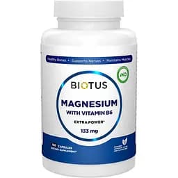 Магний и витамин B6 Biotus Magnesium with Vitamin B6 Extra Power 150 капсул