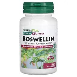 Босвелін Natures Plus Boswellin Herbal Actives 300 мг 60 вегетаріанських капсул