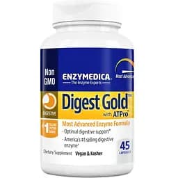 Травні ферменти Enzymedica Digest Gold з ATPro 45 капсул