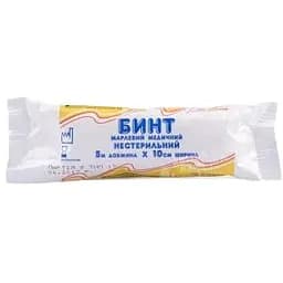 Бинт Наша Вата марлевый медицинский нестерильный 10 см 5 м тип 17