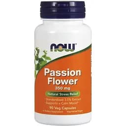 Страстоквітник Now Foods Passion Flower екстракт квітів 350 мг 90 капсул