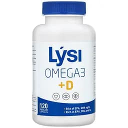 Омега-3 Lysi комплекс с витамином D3 капсулы 500 мг №120	