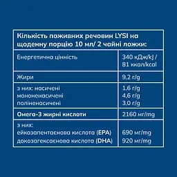 Омега-3 Lysi риб'ячий жир з печінки тріски з вітамінами A, D, E зі смаком лимона та м'яти 240 мл - мініатюра 9