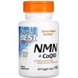 Антиоксидант Doctor's Best NMN + CoQ10, 60 вегакапсул