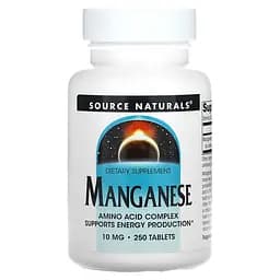 Вітаміни та мінерали Source Naturals Manganese 10 mg 250 таблеток