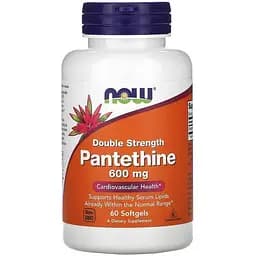 Витамины и минералы Now Pantethine 600 мг Double Strength 60 капсул